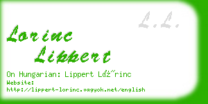 lorinc lippert business card